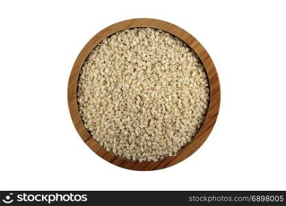 white sesame seeds isolated on white background with clipping path