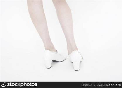 White shoes and legs