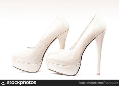 White shoes of the bride