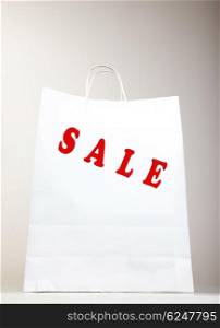 White Shopping Bag with SALE text