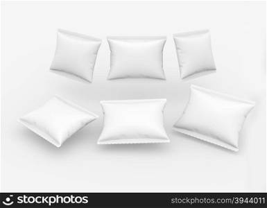 White small pouch design for your product like snack package with clipping path&#xA;