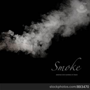 white smoke blot isolated on black