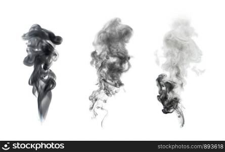 white smoke blot isolated on black