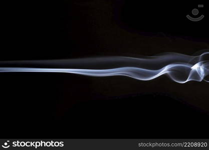 white smoky swirls abstract black background