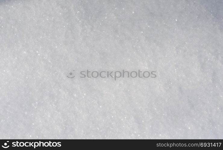 White snow texture bright sunny day