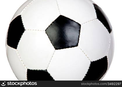 White soccer ball isolated on a over white background