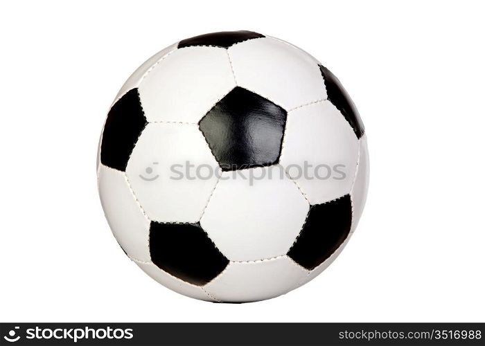 White soccer ball isolated on a over white background