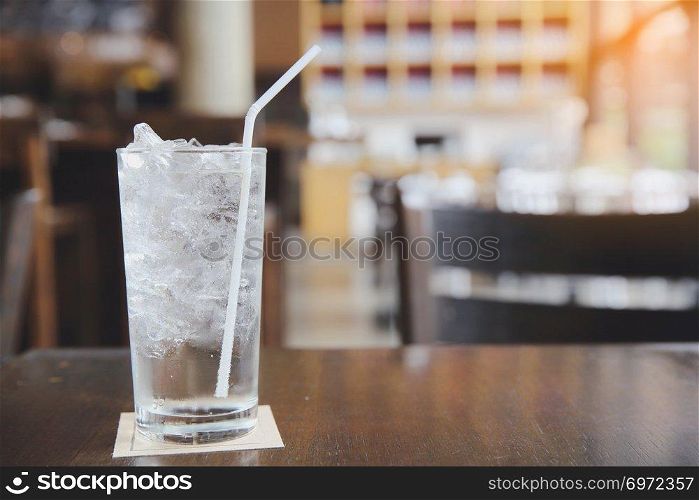 White soda on wood background