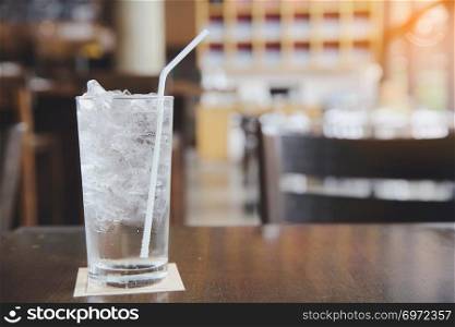 White soda on wood background