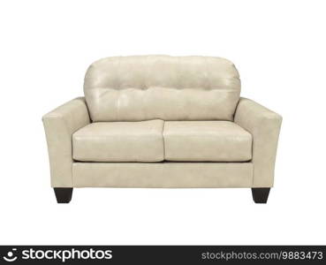 White sofa isolated on white background. White sofa on white background