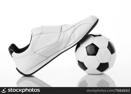 White sport shoes isolated on a white background