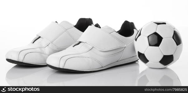 White sport shoes isolated on a white background