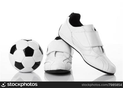White sport shoes isolated on a white background