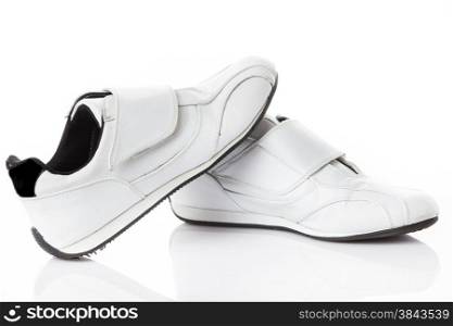 White Sport shoes isolated on white