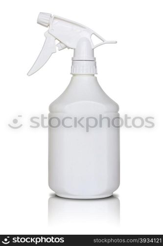 white spray bottle isolated on white