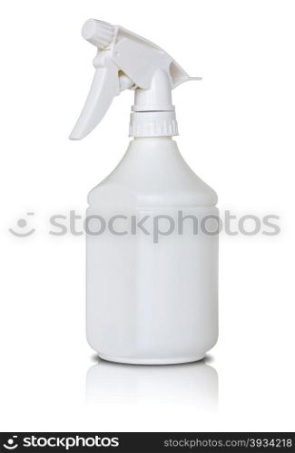 white spray bottle isolated on white