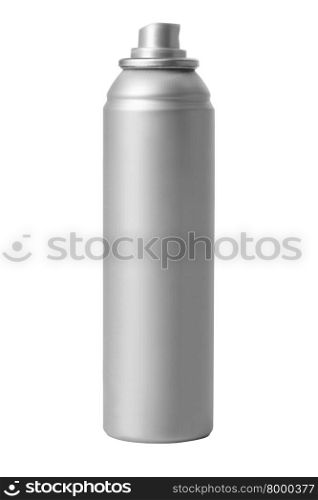 white spray bottle isolated on white background with clipping path