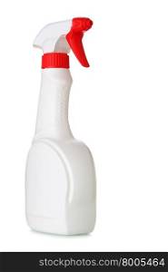 White spray bottle isolated over the white white background