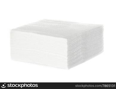 White square bar napkins isolated