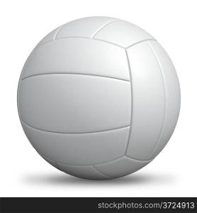 White standard volleyball isolated on white background.