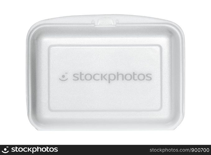 white styrofoam box isolated on white with clipping path