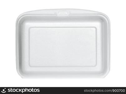 white styrofoam box isolated on white with clipping path