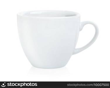 White tea cup isolated on a white background. White tea cup