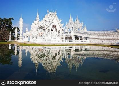 White temple in Chiang Rai province, Northern Thailand