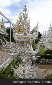 White temple wat Rong Khun near Chiang Rai, Thailand