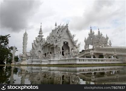White temple wat Rong Khun near Chiang Rai, Thailand