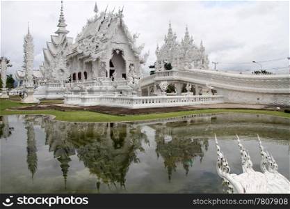 White temple wat Rong Khun near Chiang Rai, Thailand
