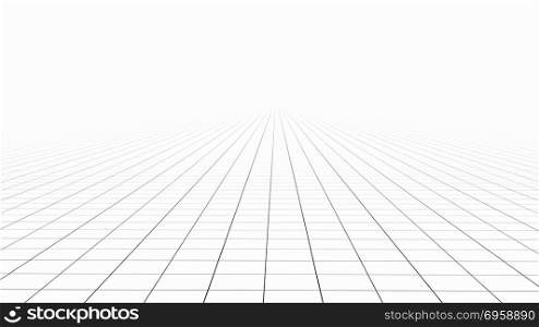 White tile flooring, texture background, 3d illustration