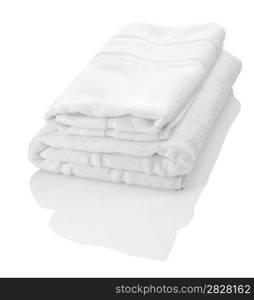 white towels isolated