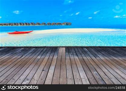 White tropical beach in Maldives