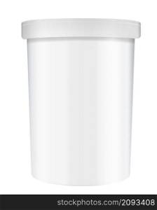 White Tub Paint Plastic Bucket Container