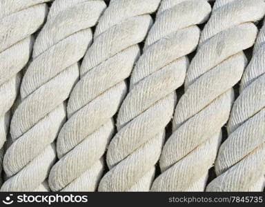 White twisted rope background