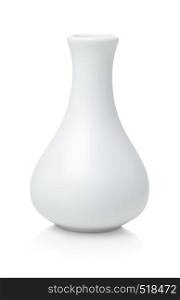 White vase isolated on a white background