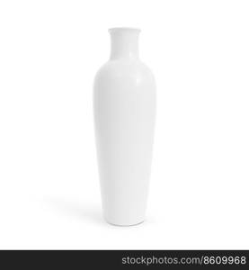 White vases isolated on white. 3d render