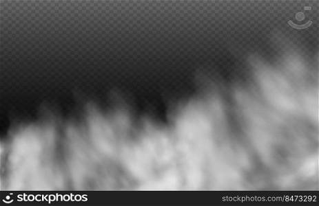 White vector cloudiness ,fog or smoke on dark checkered background.