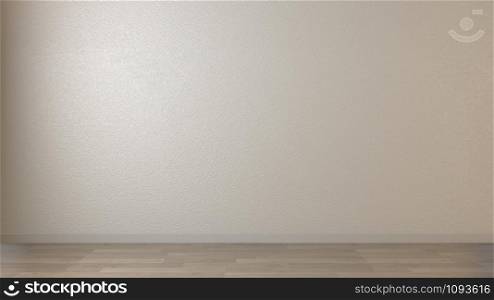 white wall and wooden floor,3d rendering