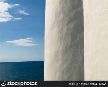 White wall by the sea