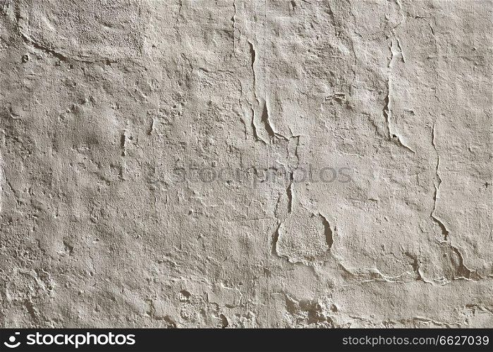 White wall whitewashed with lime in Mediterranean area