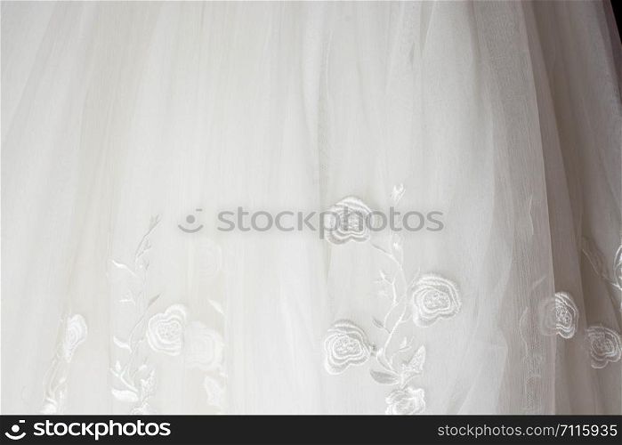 White wedding dress background