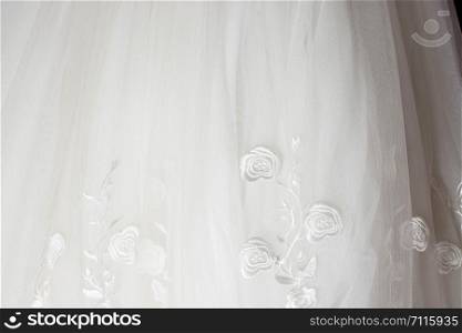 White wedding dress background