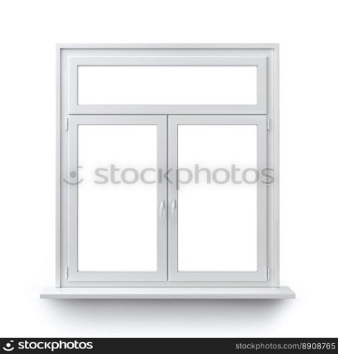 White window isolated on clean white background.. Window