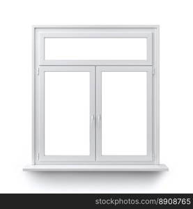 White window isolated on clean white background.. Window