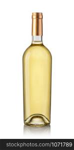 White wine bottle isolated on white Background. White wine bottle