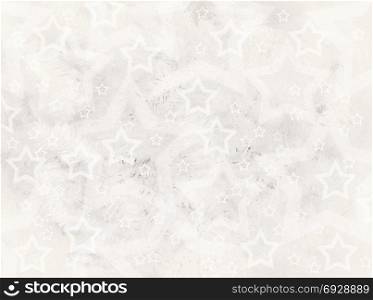 White winter star pattern background. White fir tree and stars winter background texture.