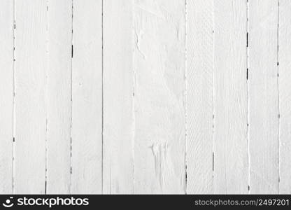 White wooden table texture background flat lay top view