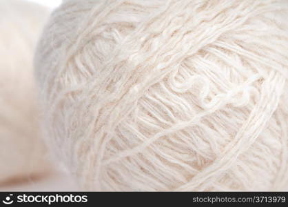 White wool threads.
